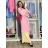 Women's Long Chiffon Short Sleeve Dress (S/M ONE SIZE) ITALIAN FASHION IMWGS231048