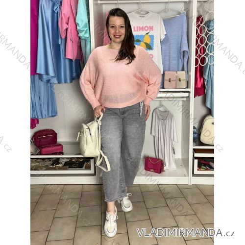 Women's Thin Oversize Long Sleeve Sweater (M/L ONE SIZE) ITALIAN FASHION IM422910