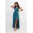 Long glittery party dress, short sleeves, women's (34-44) POLISH FASHION PMLMC24DIVA4