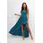 Long glittery party dress, short sleeves, women's (34-44) POLISH FASHION PMLMC24DIVA4