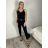 Women's short sleeve summer casual dress (S/M/L ONE SIZE) ITALIAN FASHION IMWGB25022 M black