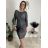 Dress oversize short sleeve womens (UNI S-L) ITALIAN FASHION IMD20187 silver S / M / L