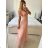 Women's Long Chiffon Short Sleeve Dress (S/M ONE SIZE) ITALIAN FASHION IMWGM23456