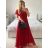 Women's Long Chiffon Short Sleeve Dress (S/M ONE SIZE) ITALIAN FASHION IMWGM23456
