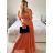 Women's Long Chiffon Short Sleeve Dress (S/M ONE SIZE) ITALIAN FASHION IMWGM23456 beige XS/S/M