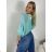 Summer dress oval short sleeve women's oversized (50/52/54 ONE SIZE) ITALIAN FASHION IM425011