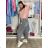 Summer dress oval short sleeve women's oversized (50/52/54 ONE SIZE) ITALIAN FASHION IM425011