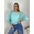 Summer dress oval short sleeve women's oversized (50/52/54 ONE SIZE) ITALIAN FASHION IM425011