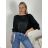 Summer dress oval short sleeve women's oversized (50/52/54 ONE SIZE) ITALIAN FASHION IM425011