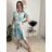 Women's Lace Cotton Short Sleeve Dress (S/M ONE SIZE) ITALIAN FASHION IMM23M7267