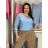 Women's Oversized Knitted Long Sleeve Sweater (S/M ONE SIZE) ITALIAN FASHION IMSN2416125  oranžová