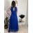 Long tulle glittery sleeveless party dress for women (S/M/L ONE SIZE) ITALIAN FASHION IMWKY252567