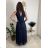 Long tulle glittery sleeveless party dress for women (S/M/L ONE SIZE) ITALIAN FASHION IMWKY252567