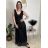 Women's Long Chiffon Short Sleeve Dress (S/M ONE SIZE) ITALIAN FASHION IMWGS231048 dark red S / M / L