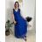 Women's Long Chiffon Short Sleeve Dress (S/M ONE SIZE) ITALIAN FASHION IMWGS231048 dark red S / M / L