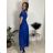 Long tulle party dress, short sleeves, women's (S/M/L ONE SIZE) ITALIAN FASHION IMWKY252565