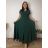 Women's Oversized Knitted Long Sleeve Sweater (S/M ONE SIZE) ITALIAN FASHION IMSN2416125  dark emerald