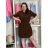 Women's Oversized Knitted Long Sleeve Sweater (S/M ONE SIZE) ITALIAN FASHION IMSN2416125