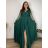 Elegant formal dress, elegant women's (S/M ONE SIZE) ITALIAN FASHION FMPCH269417/DUR 5XL dark emerald
