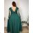 Elegant formal dress, elegant women's (S/M ONE SIZE) ITALIAN FASHION FMPCH269417/DUR 5XL dark emerald