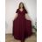 Elegant formal dress, elegant women's (S/M ONE SIZE) ITALIAN FASHION FMPCH269417/DUR 3XL wine