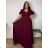 Elegant formal dress, elegant women's (S/M ONE SIZE) ITALIAN FASHION FMPCH269417/DUR 3XL wine