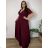 Elegant formal dress, elegant women's (S/M ONE SIZE) ITALIAN FASHION FMPCH269417/DUR 3XL wine