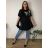 Tunic short sleeve ladies (uni L / XXL) TURKISH FASHION TM920035 54/56/58 black