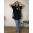 Tunic short sleeve ladies (uni L / XXL) TURKISH FASHION TM920035 54/56/58 black