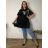 Tunic short sleeve ladies (uni L / XXL) TURKISH FASHION TM920035 54/56/58 black