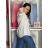 Women's Plus Size Oversize Short Sleeve Tunic (42/58 ONE SIZE) ITALIAN FASHION IMBM24053 M/L/XL white