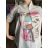 Women's Plus Size Oversize Short Sleeve Tunic (42/58 ONE SIZE) ITALIAN FASHION IMBM24053 M/L/XL white