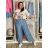 Women's Oversized Knitted Long Sleeve Sweater (S/M ONE SIZE) ITALIAN FASHION IMSN2416125 S / M / L dark blue