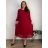 Women's Long Chiffon Short Sleeve Dress (S/M ONE SIZE) ITALIAN FASHION IMWGM23456  wine