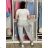 Summer dress oval short sleeve women's oversized (50/52/54 ONE SIZE) ITALIAN FASHION IM425011