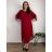 Women's Long Chiffon Short Sleeve Dress (S/M ONE SIZE) ITALIAN FASHION IMWGM23456  wine