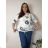 Women's Long Sleeve Knitted Sweater (S/M ONE SIZE) ITALIAN FASHION IMWDT23005