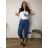 Women's Long Sleeve Knitted Sweater (S/M ONE SIZE) ITALIAN FASHION IMWDT23005 50/52/54 white