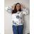 Women's Long Sleeve Knitted Sweater (S/M ONE SIZE) ITALIAN FASHION IMWDT23005 50/52/54 white