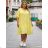 Summer dress oval short sleeve women's oversized (50/52/54 ONE SIZE) ITALIAN FASHION IM425011