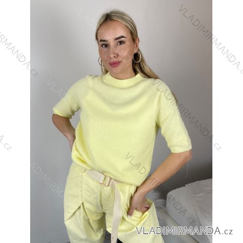 Women's Oversized Knitted Long Sleeve Sweater (S/M ONE SIZE) ITALIAN FASHION IMSN2416125