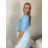 Women's Oversized Knitted Long Sleeve Sweater (S/M ONE SIZE) ITALIAN FASHION IMSN2416125 S / M / L Light blue