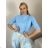 Women's Oversized Knitted Long Sleeve Sweater (S/M ONE SIZE) ITALIAN FASHION IMSN2416125 S / M / L Light blue