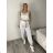 Women's Oversized Knitted Long Sleeve Sweater (S/M ONE SIZE) ITALIAN FASHION IMSN2416125 S / M / L white