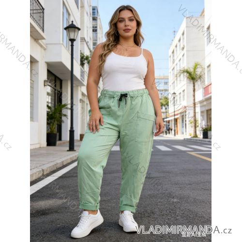 Summer dress oval short sleeve women's oversized (50/52/54 ONE SIZE) ITALIAN FASHION IM425011