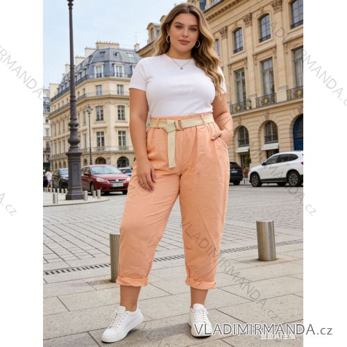 Summer dress oval short sleeve women's oversized (50/52/54 ONE SIZE) ITALIAN FASHION IM425011