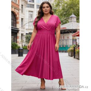 Summer dress oval short sleeve women's oversized (50/52/54 ONE SIZE) ITALIAN FASHION IM425011