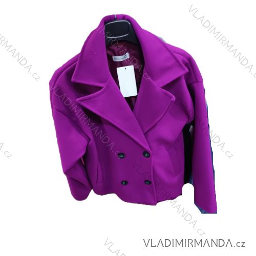 Women's short fleece long sleeve coat (S/M/L ONE SIZE) ITALIAN FASHION IMSM26101