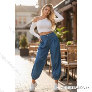 Women's Elegant Oversize Long Sweatpants (S/M/L ONE SIZE) ITALIAN FASHION IMD23634