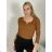 Women's Stand Collar Long Sleeve Knitted Sweater (S/M ONE SIZE) ITALIAN FASHION IMPLI228596 S / M black